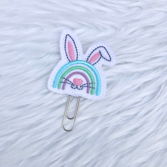 Bunny Rainbow Planner Clip