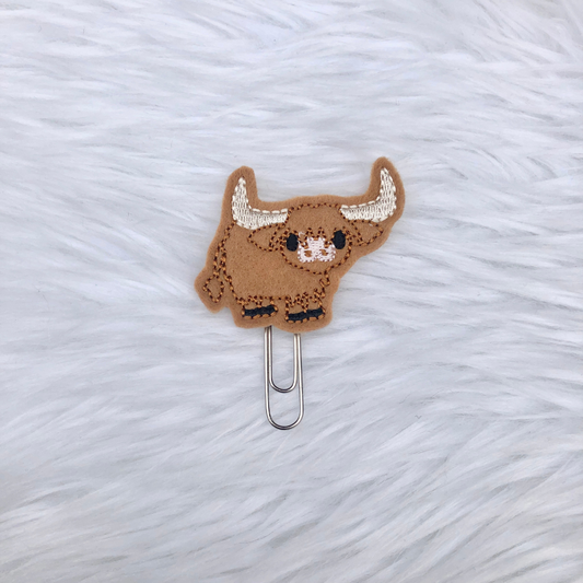 Highland Cow Planner Paperclip