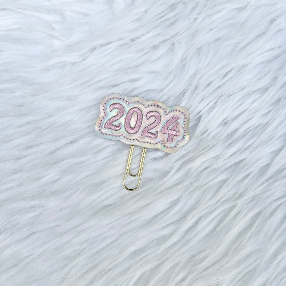 2024 Planner Clip - Holo - Custom Thread Colour