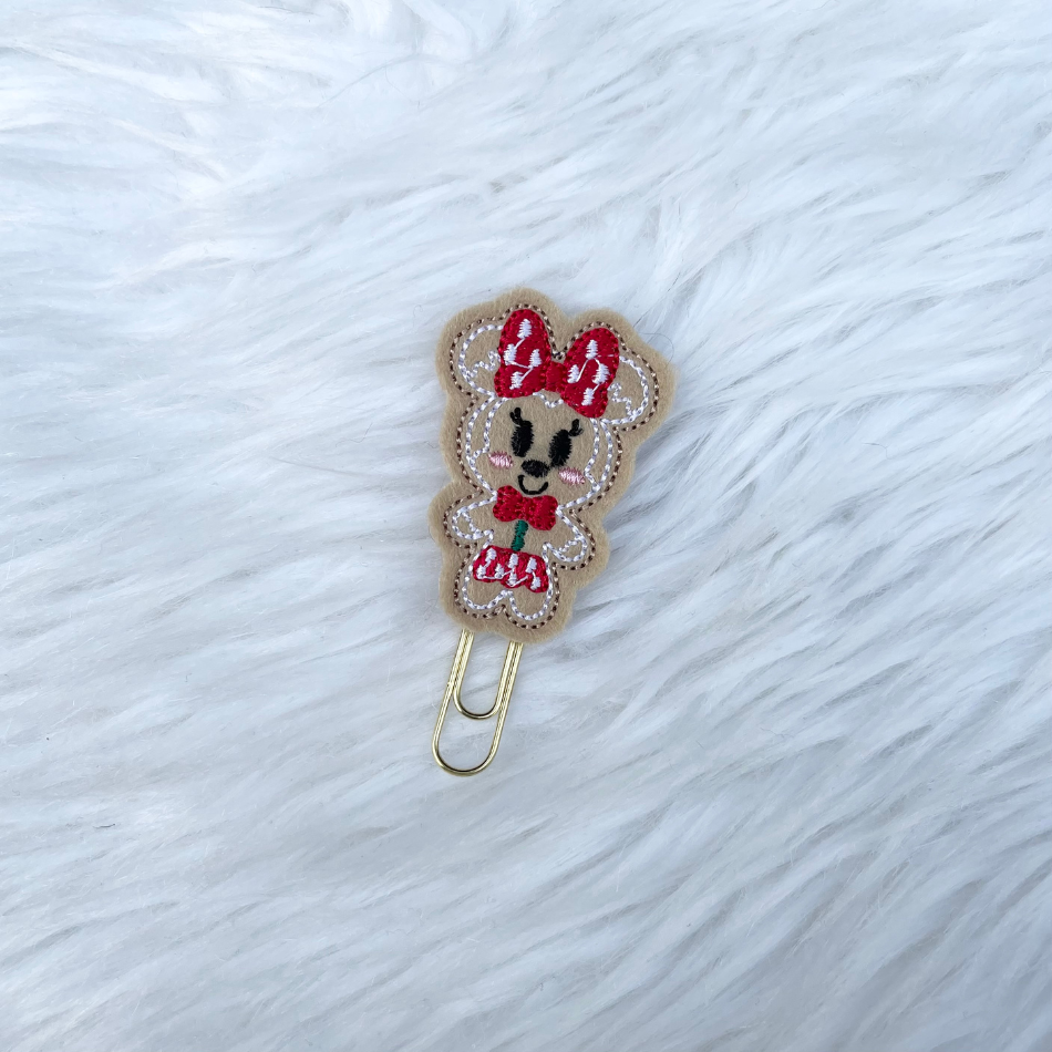 Christmas Cookie Girl Mouse Planner Clip