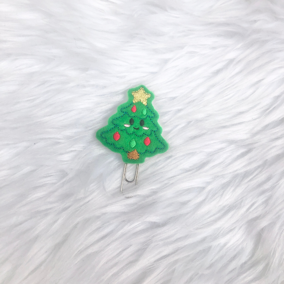 Kawaii Christmas Tree Planner Clip