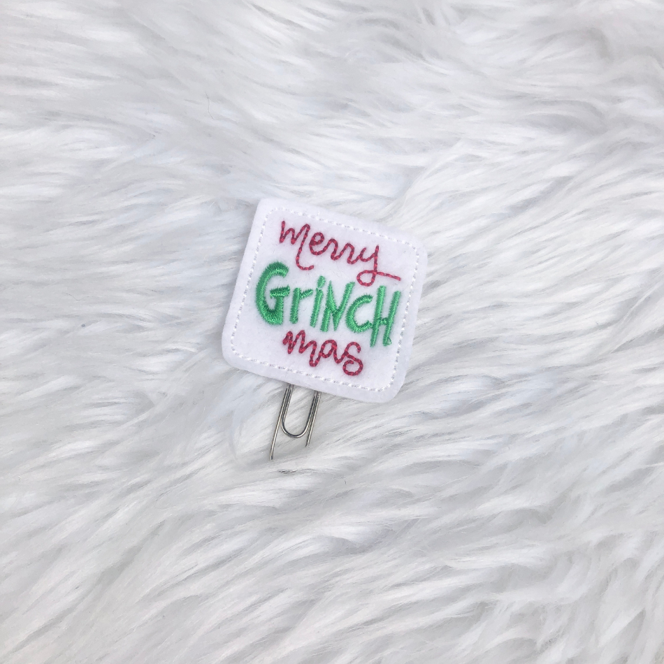 Merry Grinch Mas Planner Clip