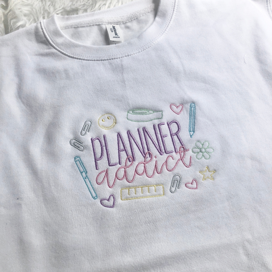 Planner Addict Embroidered Sweater