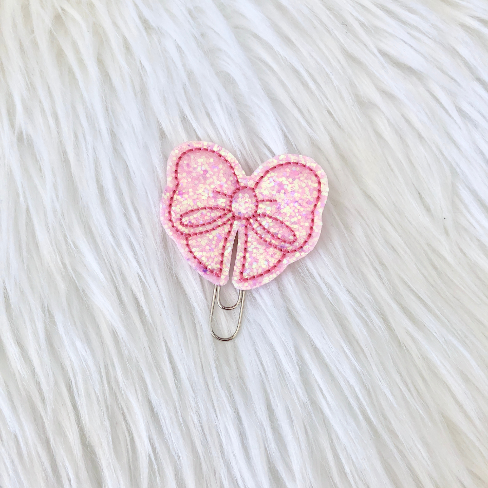 Pink Confetti OG Bow Paperclip