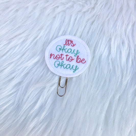 It's Okay not to be Okay Planner Clip