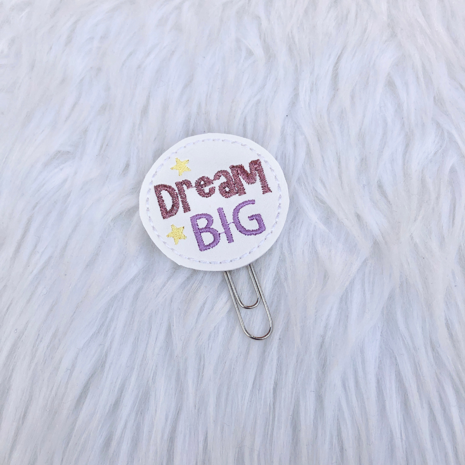 Dream Big Planner Clip - Pastels