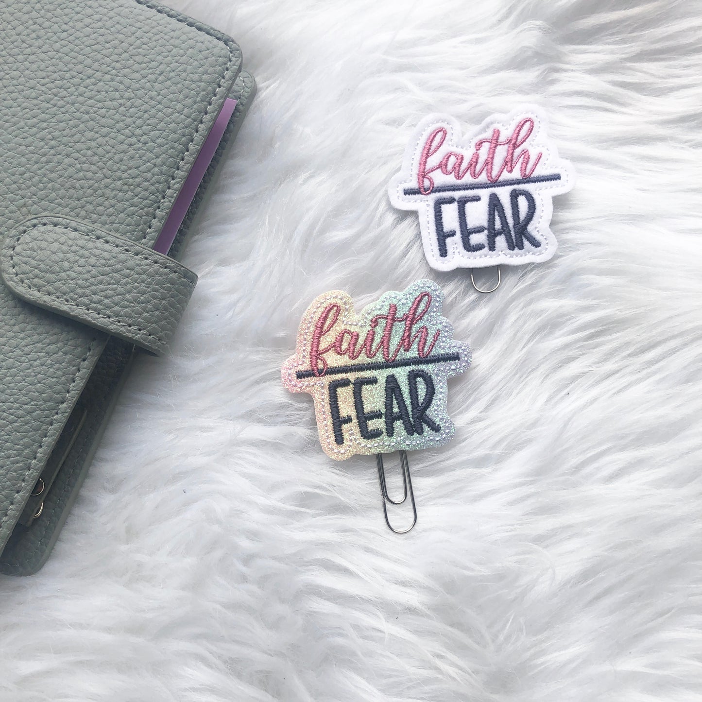 Faith Over Fear Planner Clip
